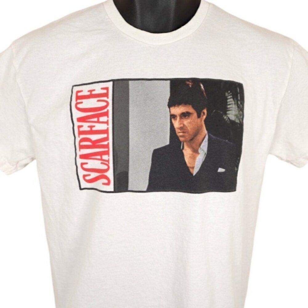Scarface T Shirt Mens Size Medium White Tony Montana Universal City Studios